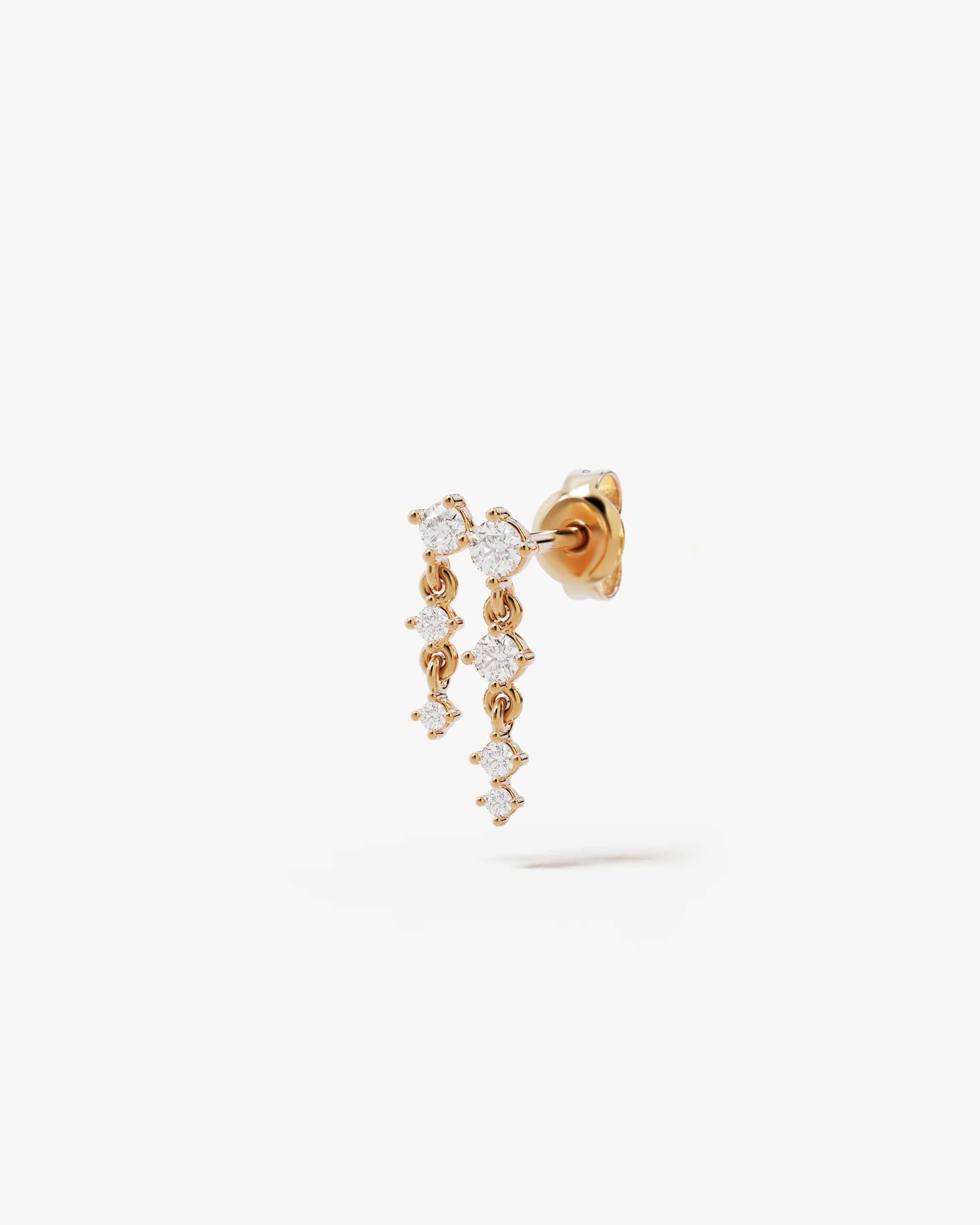 9k Solid Gold She Will Rise Lab-Grown Diamond Drop Earring - Left