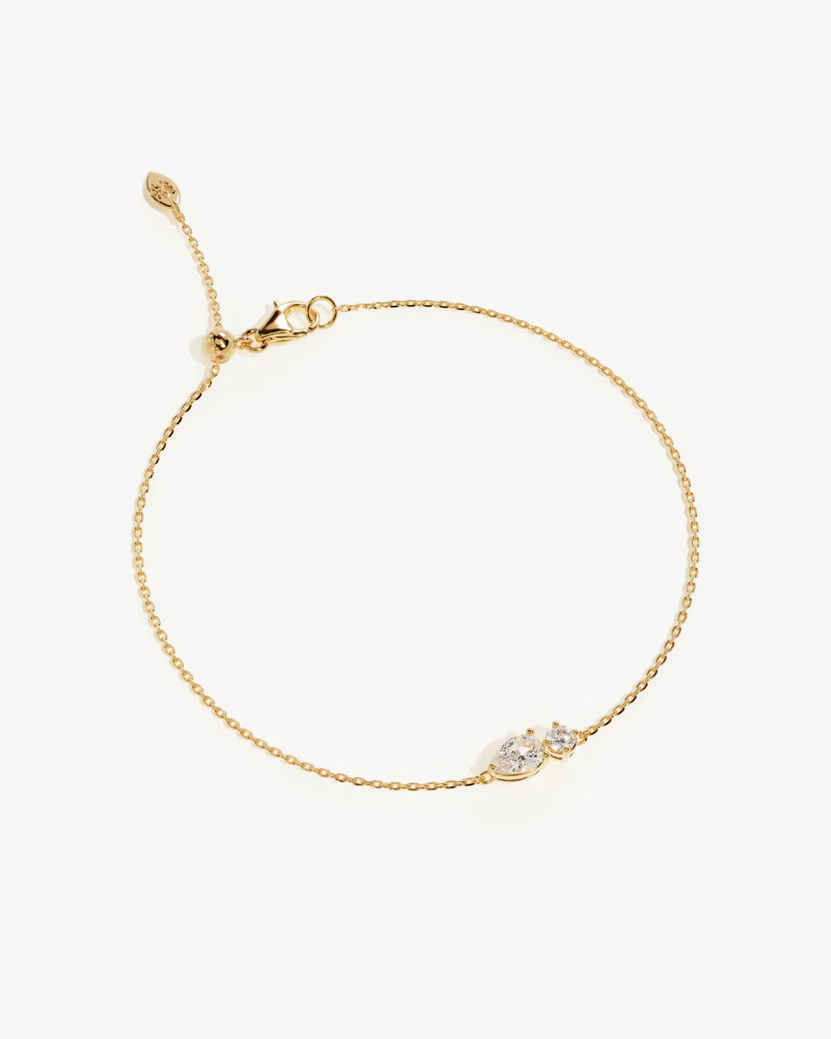 14k Solid Gold With All My Heart Sapphire Bracelet