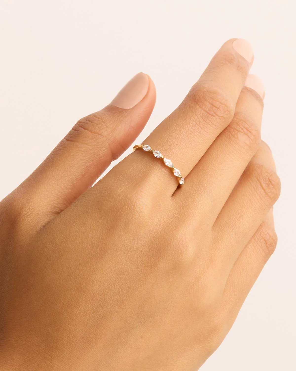 14k Solid Gold Sunlit Petals Lab-Grown Diamond Ring