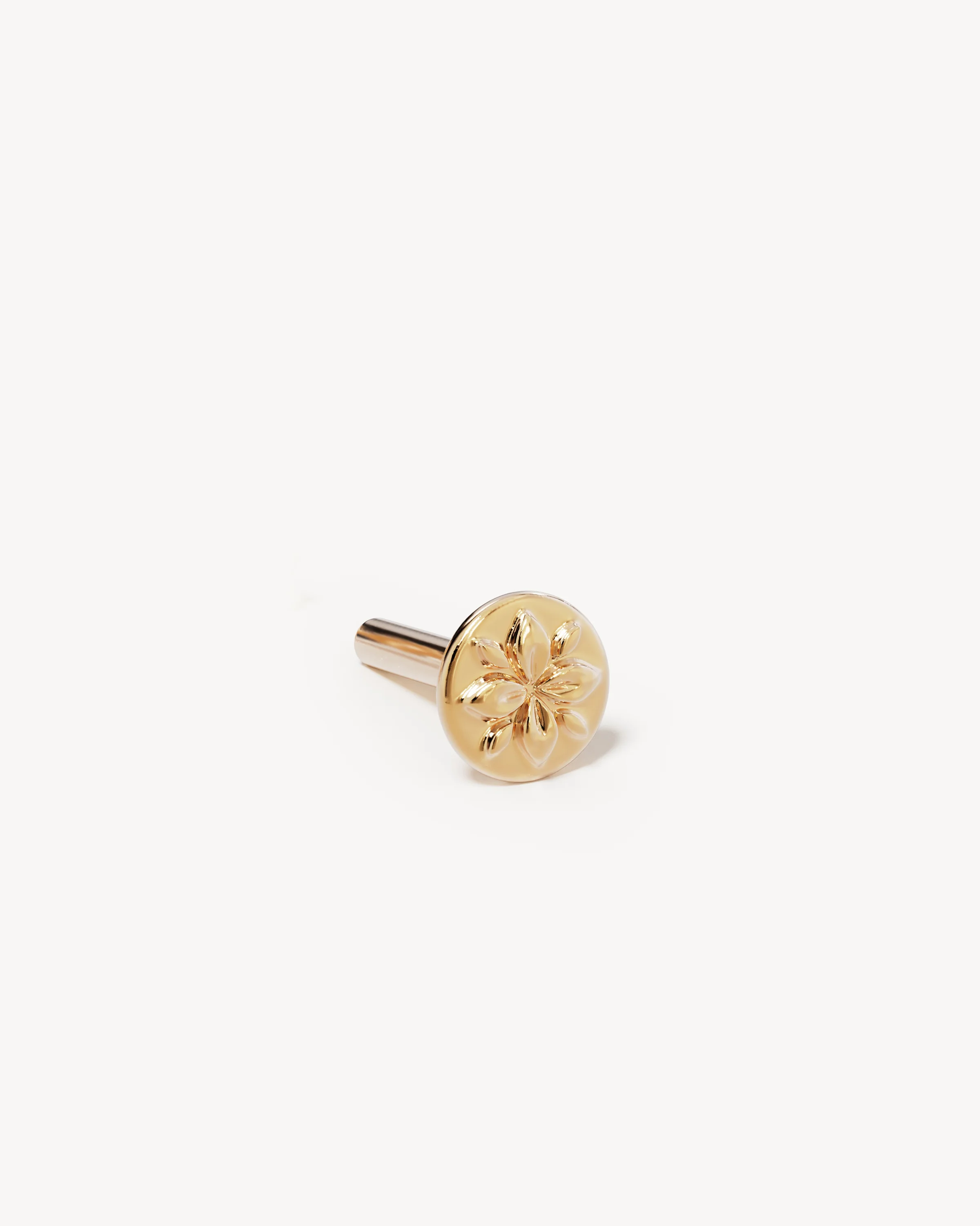 14k Solid Gold Lotus Cartilage Earring Post