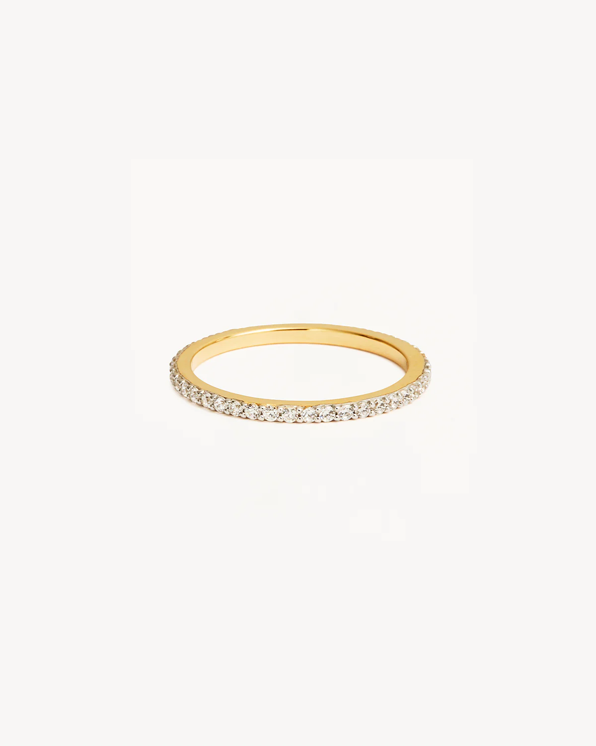14k Solid Gold Mist Diamond Ring