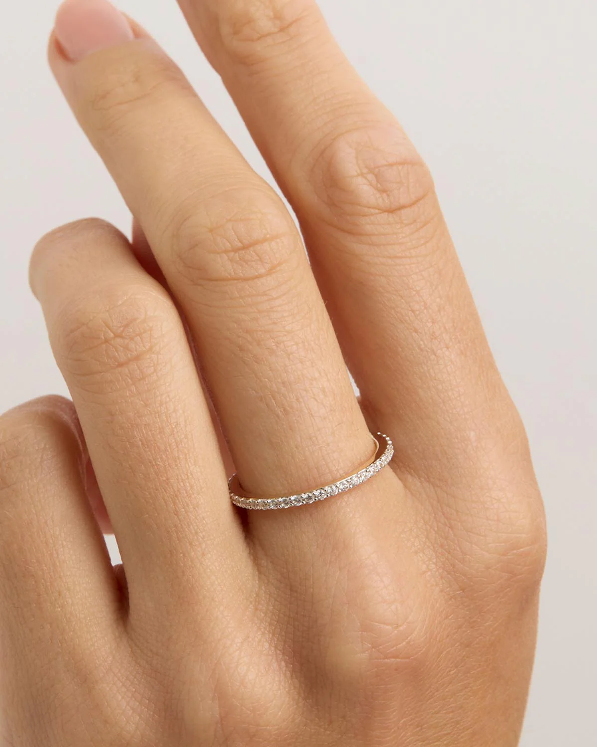 14k Solid Gold Mist Diamond Ring