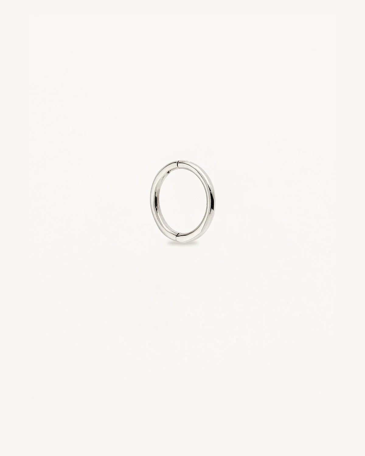 14k Solid White Gold Purity Sleeper - 8mm