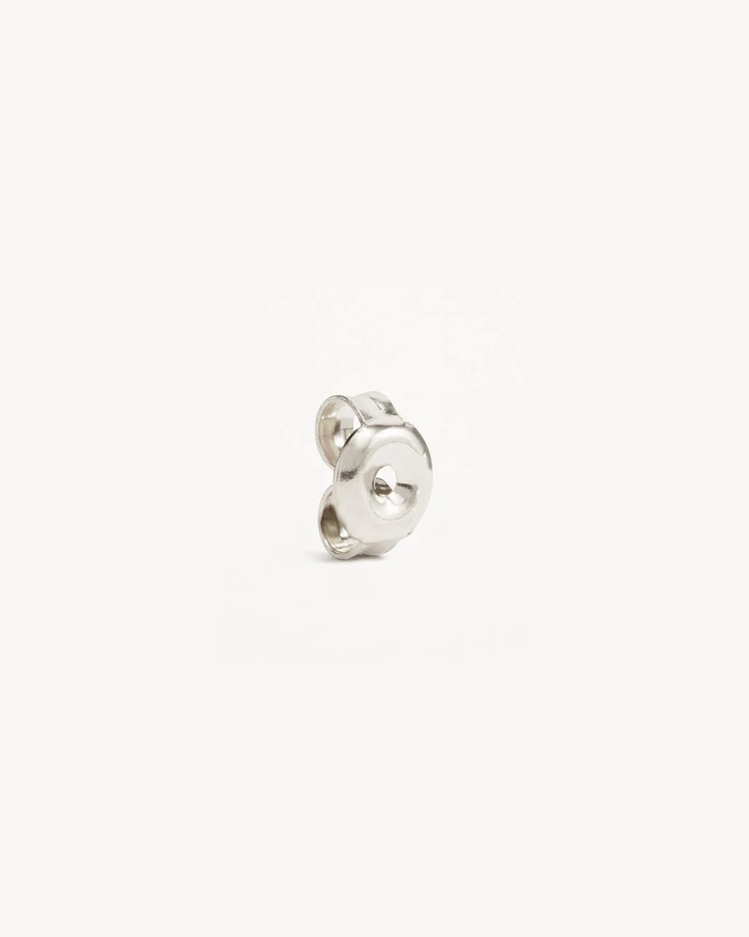 14k Solid White Gold Earring Back