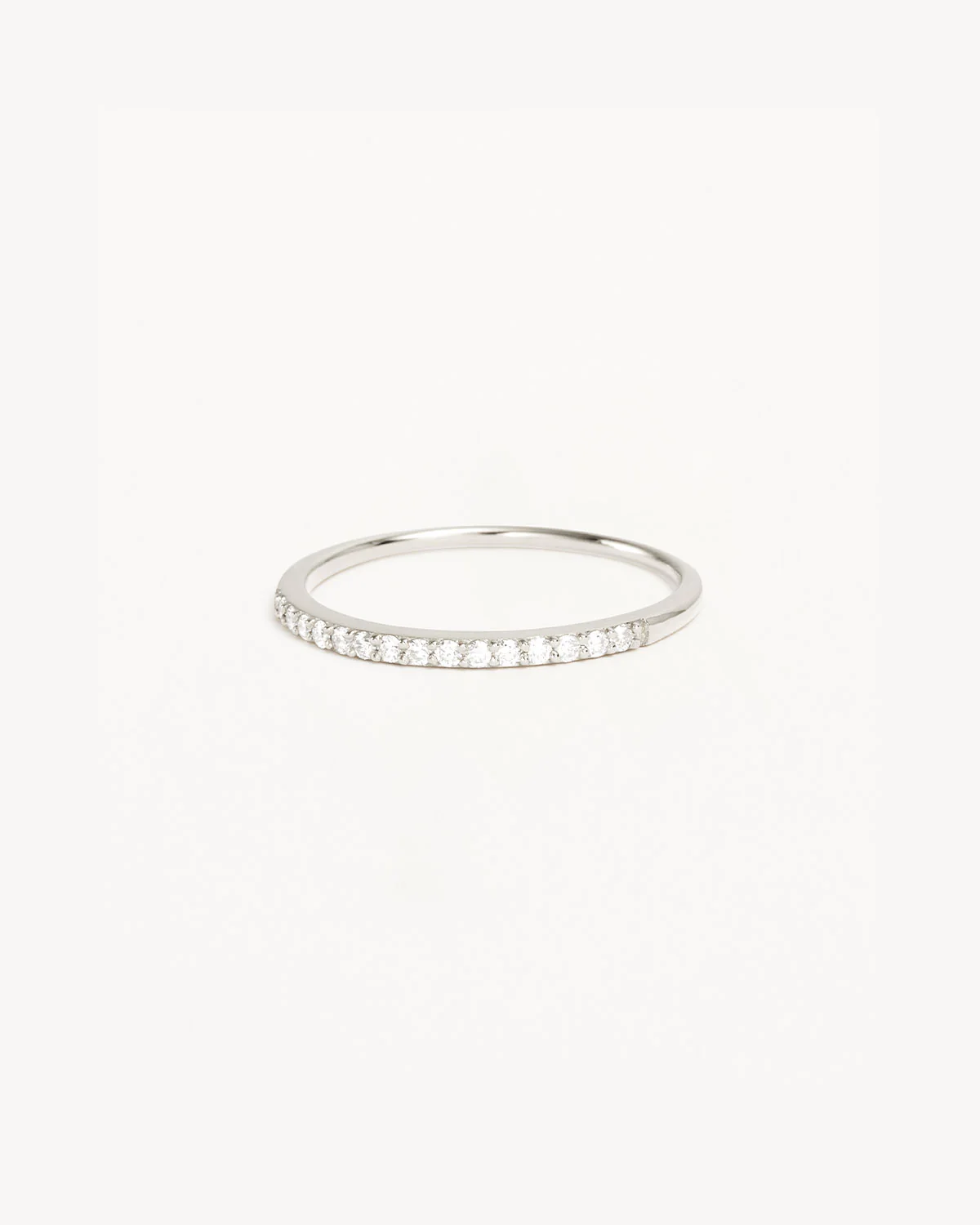 14k Solid White Gold Diamond Halo Ring