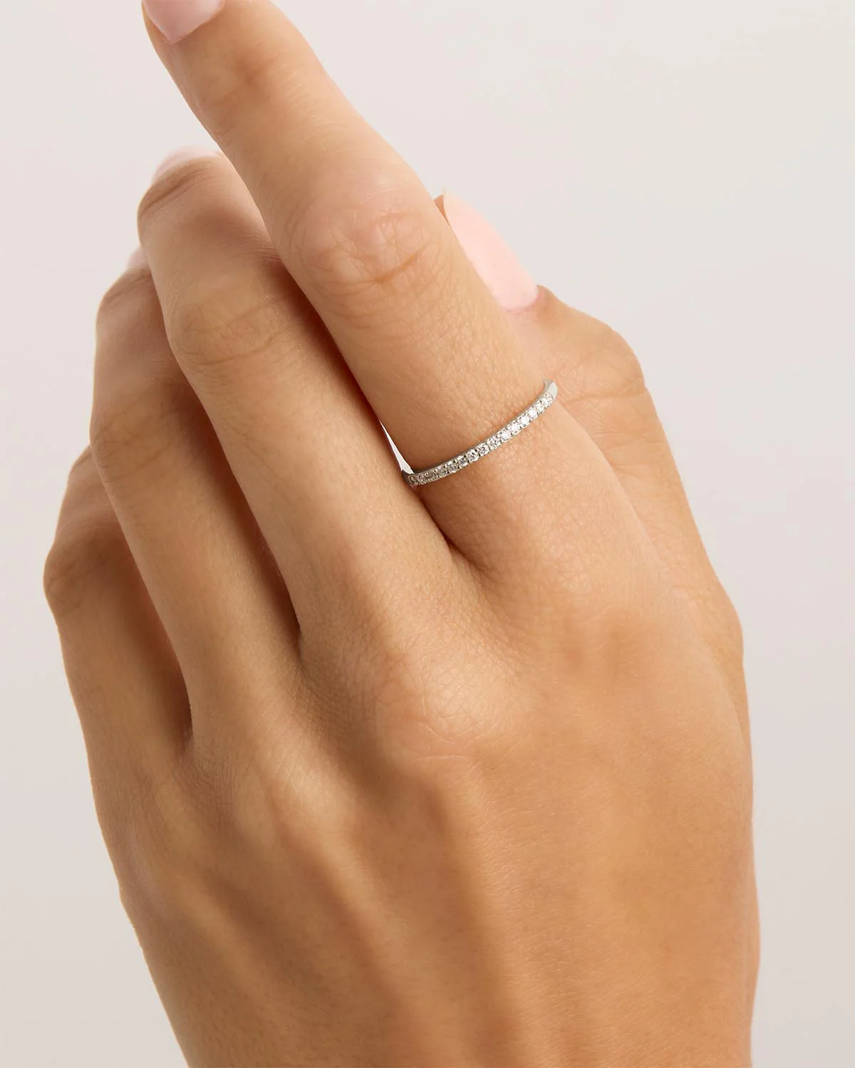 14k Solid White Gold Diamond Halo Ring