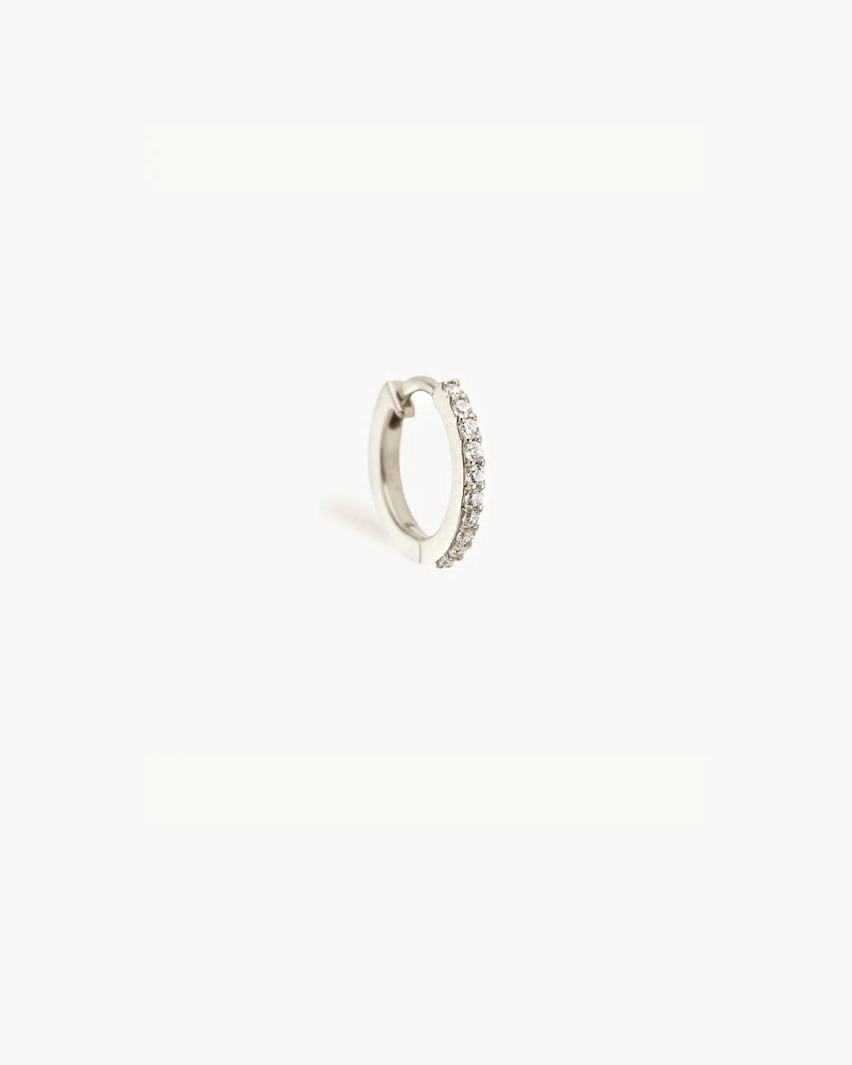 14k Solid White Gold Diamond Celestial Sleeper