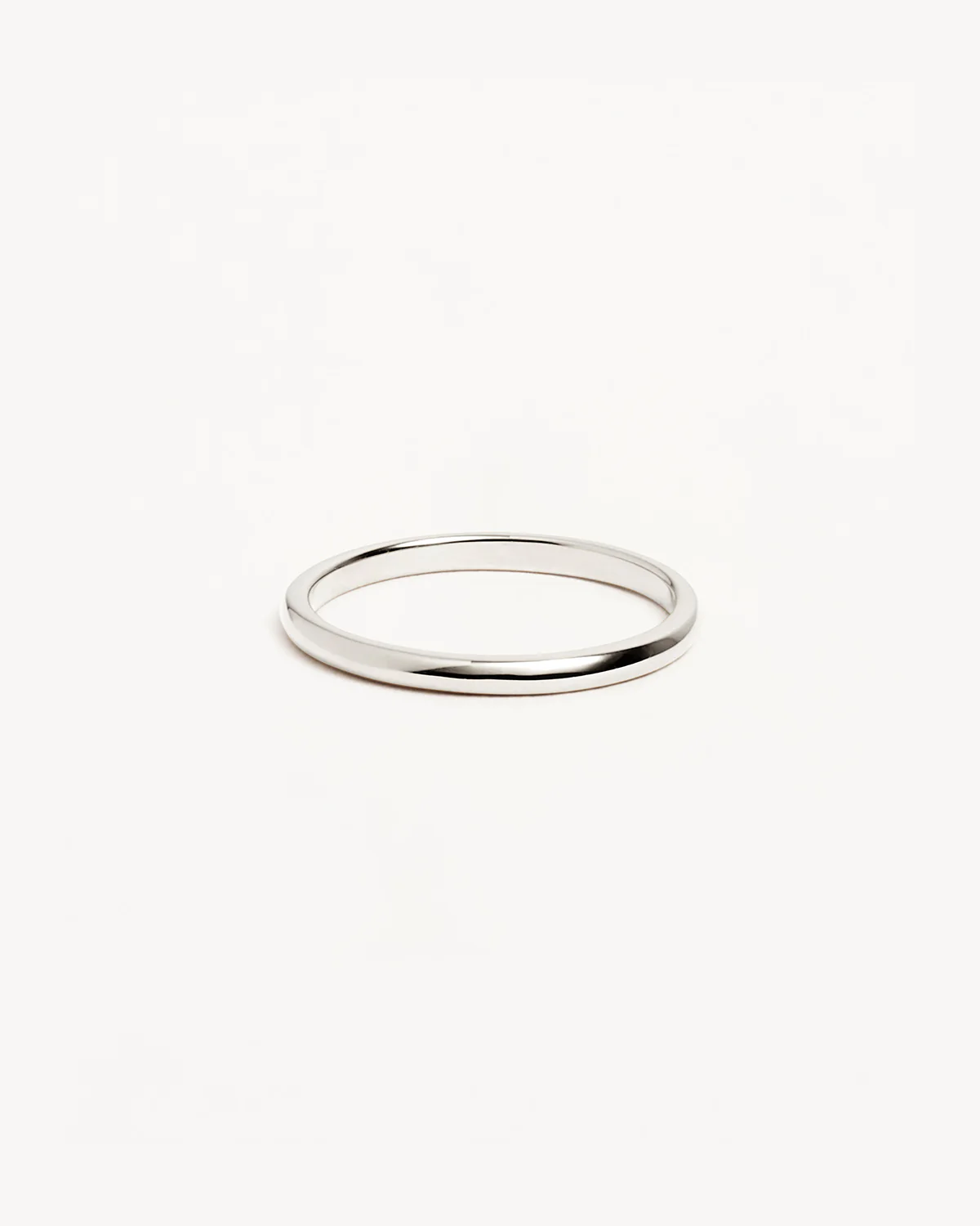 14k Solid White Gold Bold Purity Ring