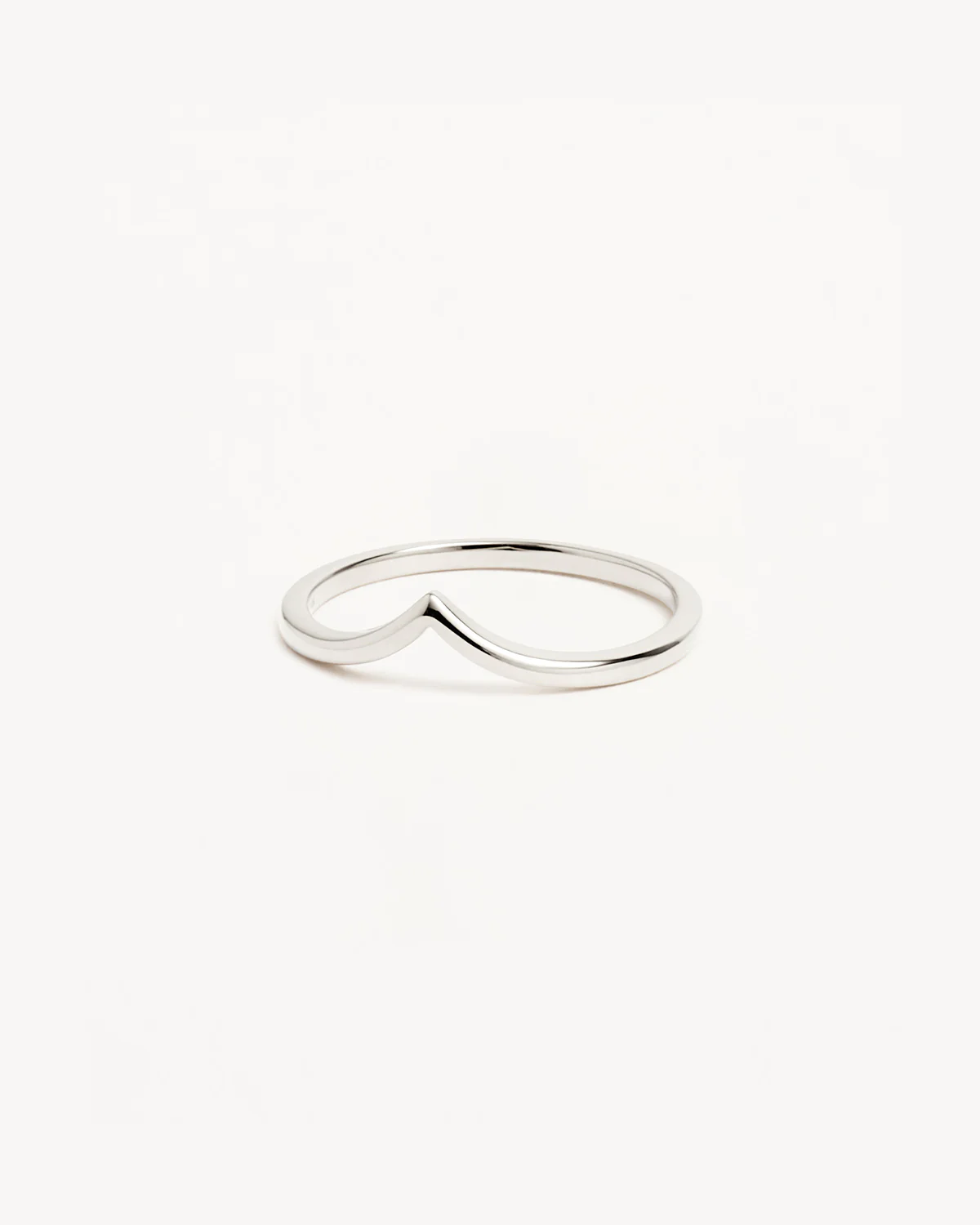 14k Solid White Gold Purity Arch Ring