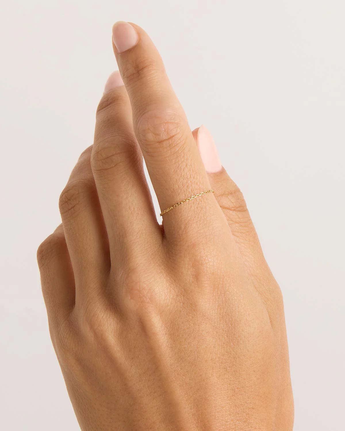 14k Solid Gold Purity Chain Ring