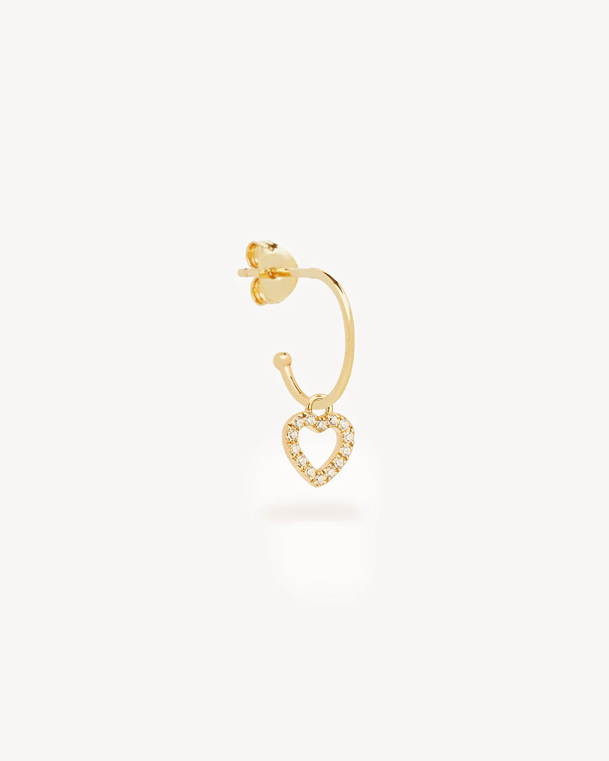14k Solid Gold Eternal Love Diamond Hoop