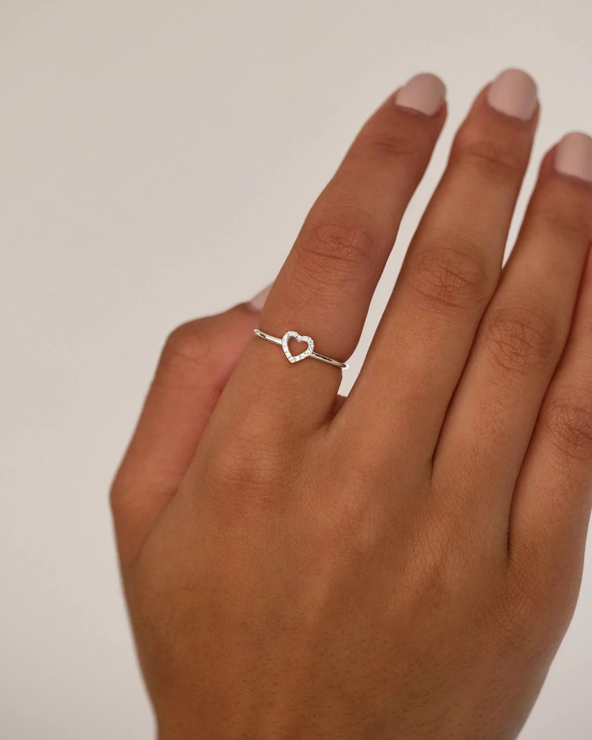 14k Solid White Gold Eternal Love Diamond Ring