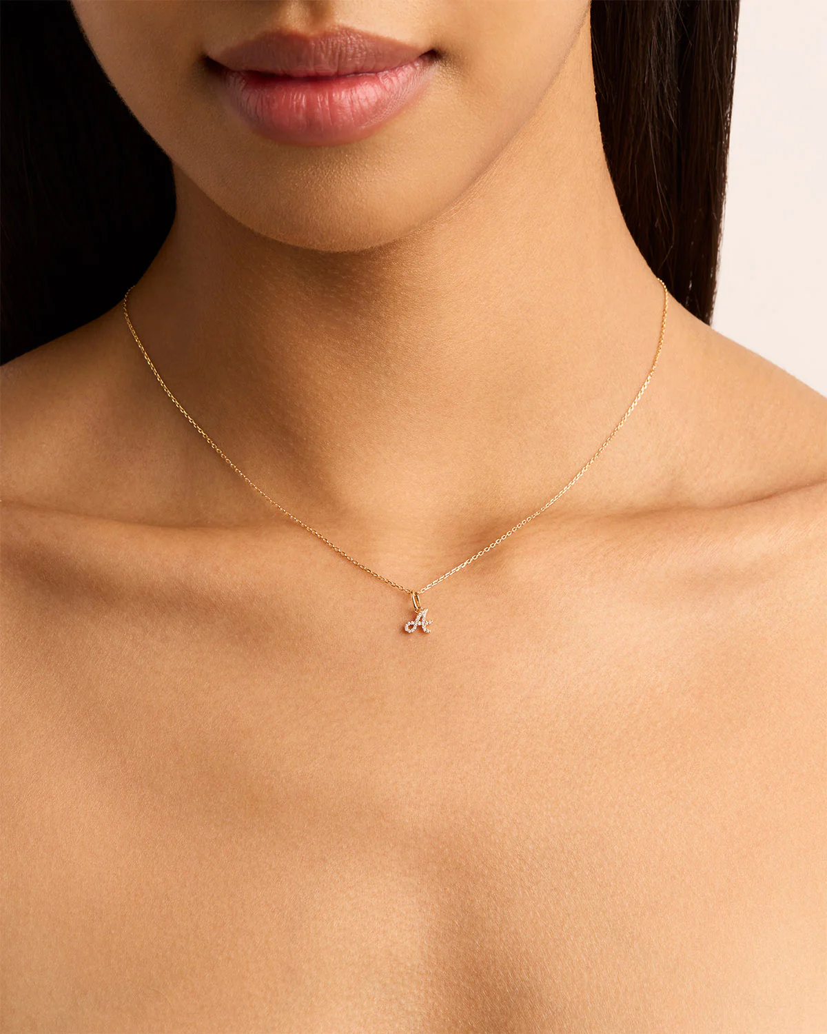 533-14k-solid-gold-forever-love-diamond-letter-necklace-pendant-4.webp 14k Solid Gold Forever Love Diamond Letter Necklace Pendant