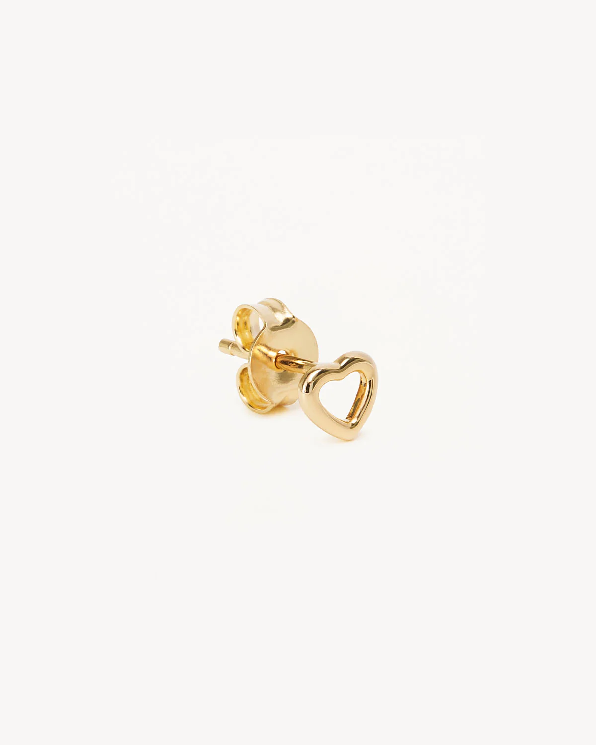 14k Solid Gold Pure Love Stud Earring