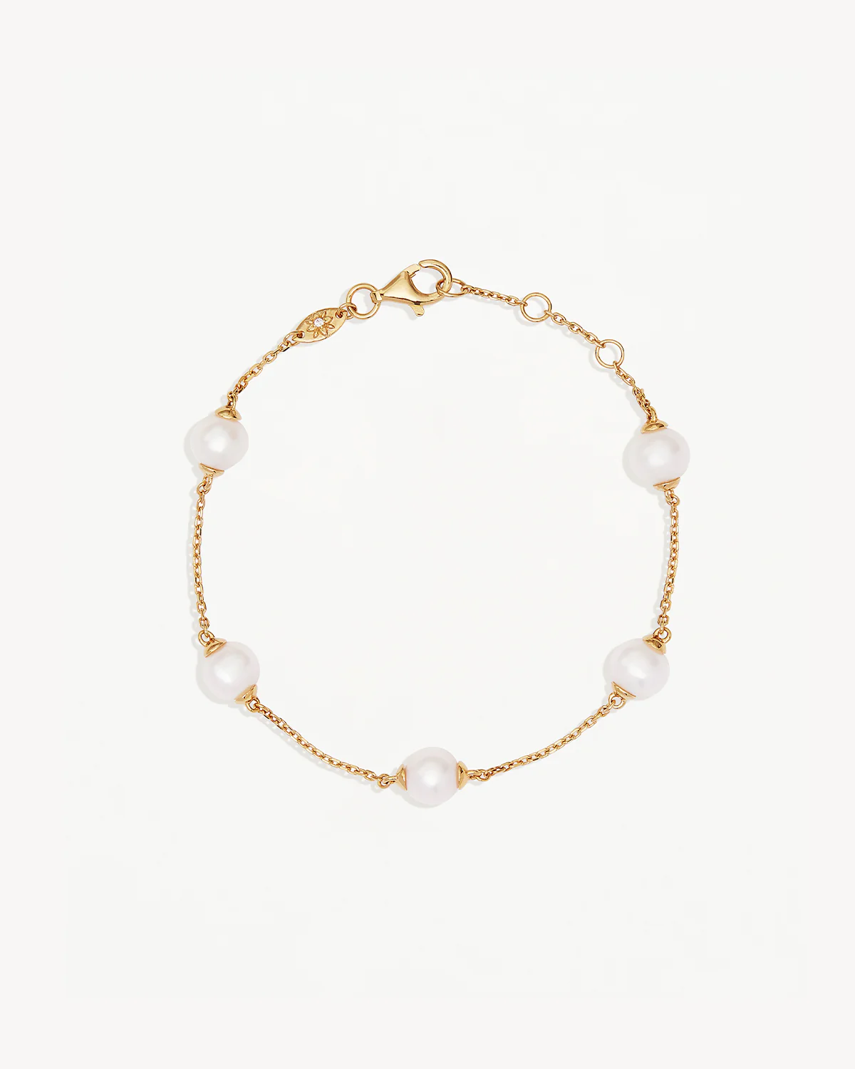 18k Gold Vermeil Floating On Air Pearl Bracelet