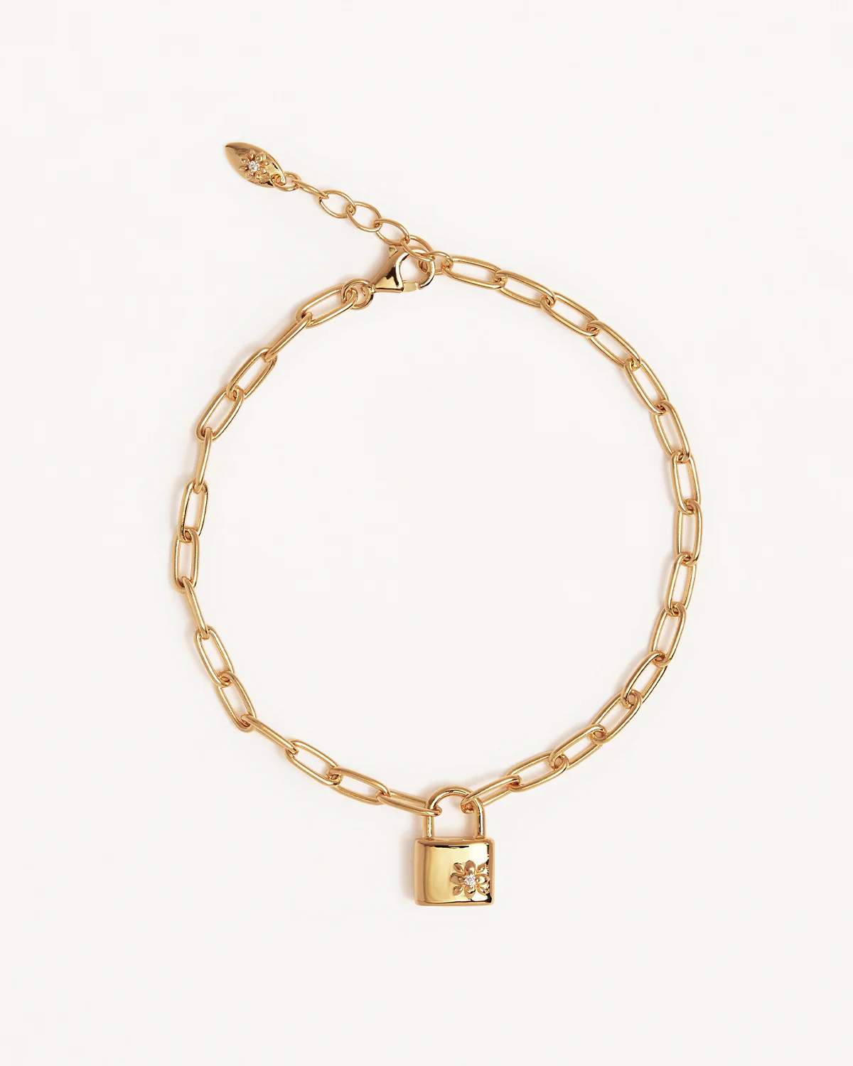 18k Gold Vermeil Promise of Us Lotus Padlock Bracelet