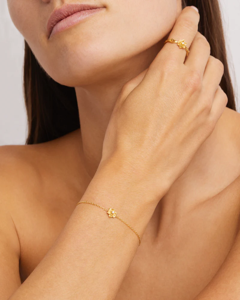 18k Gold Vermeil Bloom Within Lotus Bracelet