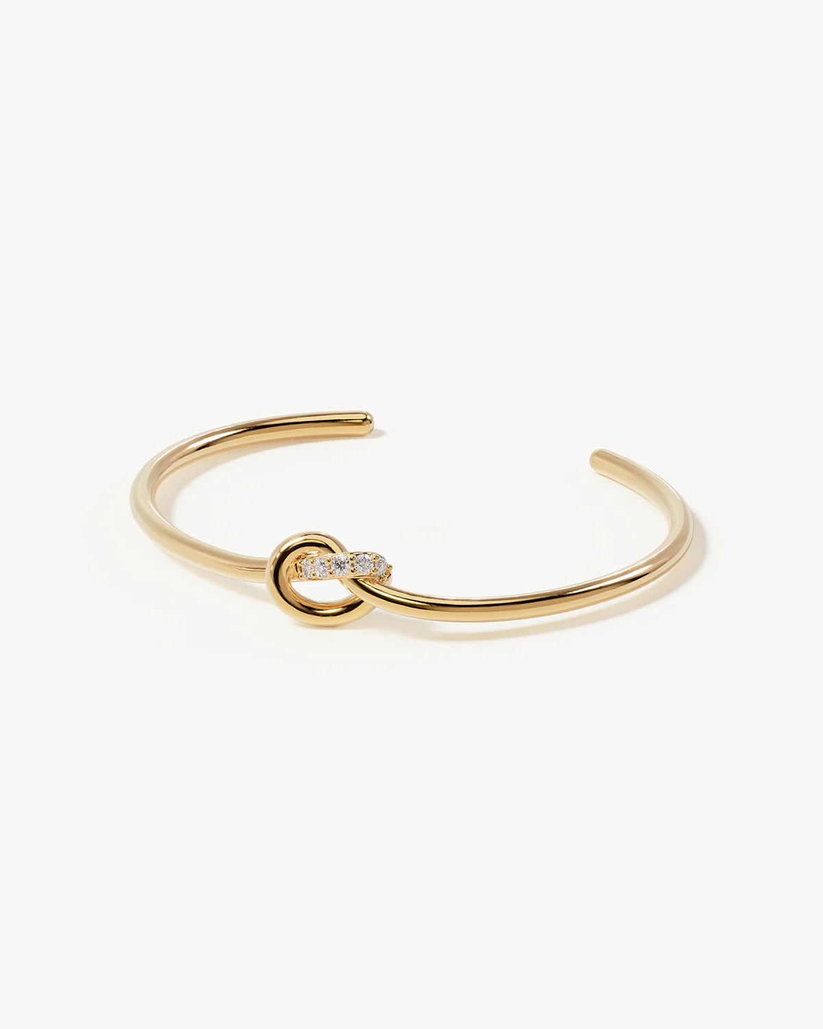 18k Gold Vermeil Love Knot Lab-Grown Diamond Cuff
