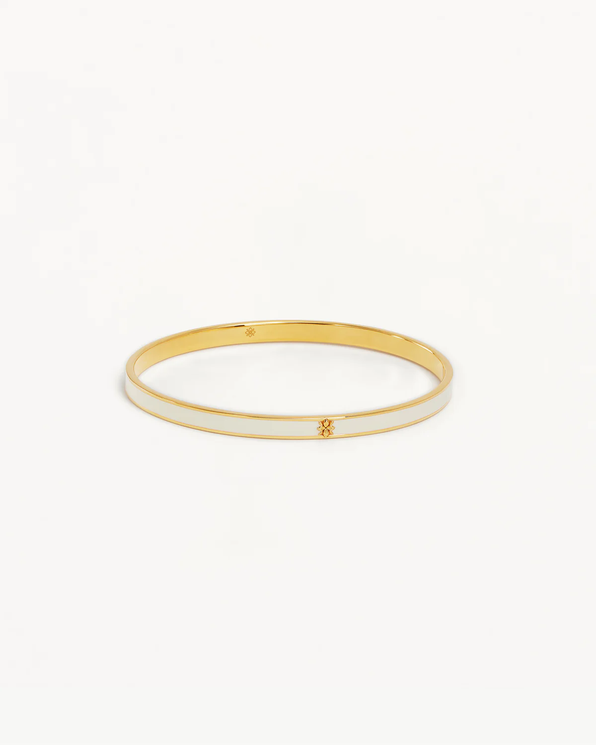 18k Gold Vermeil Born to Bloom Enamel Bangle - Bone