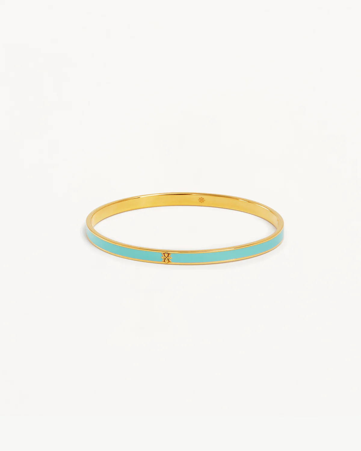 18k Gold Vermeil Born to Bloom Enamel Bangle - Cloud Blue