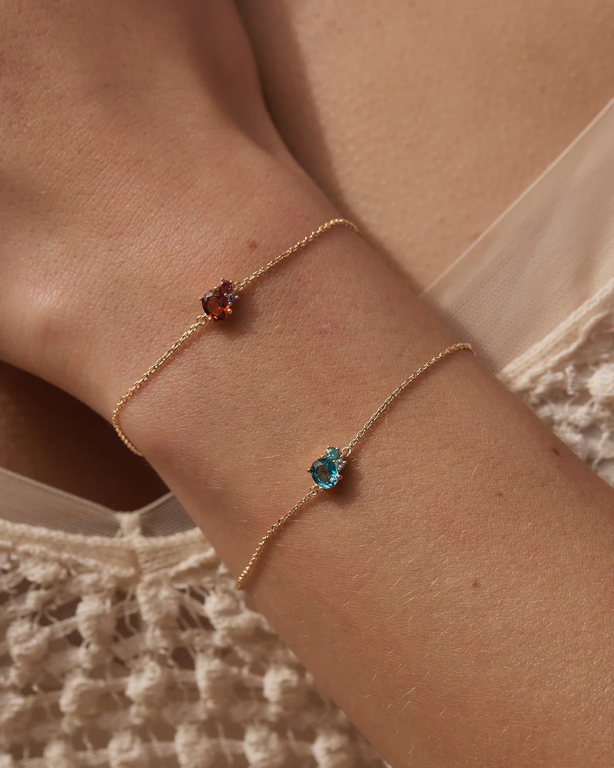 18k Gold Vermeil Kindred Birthstone Bracelet - January