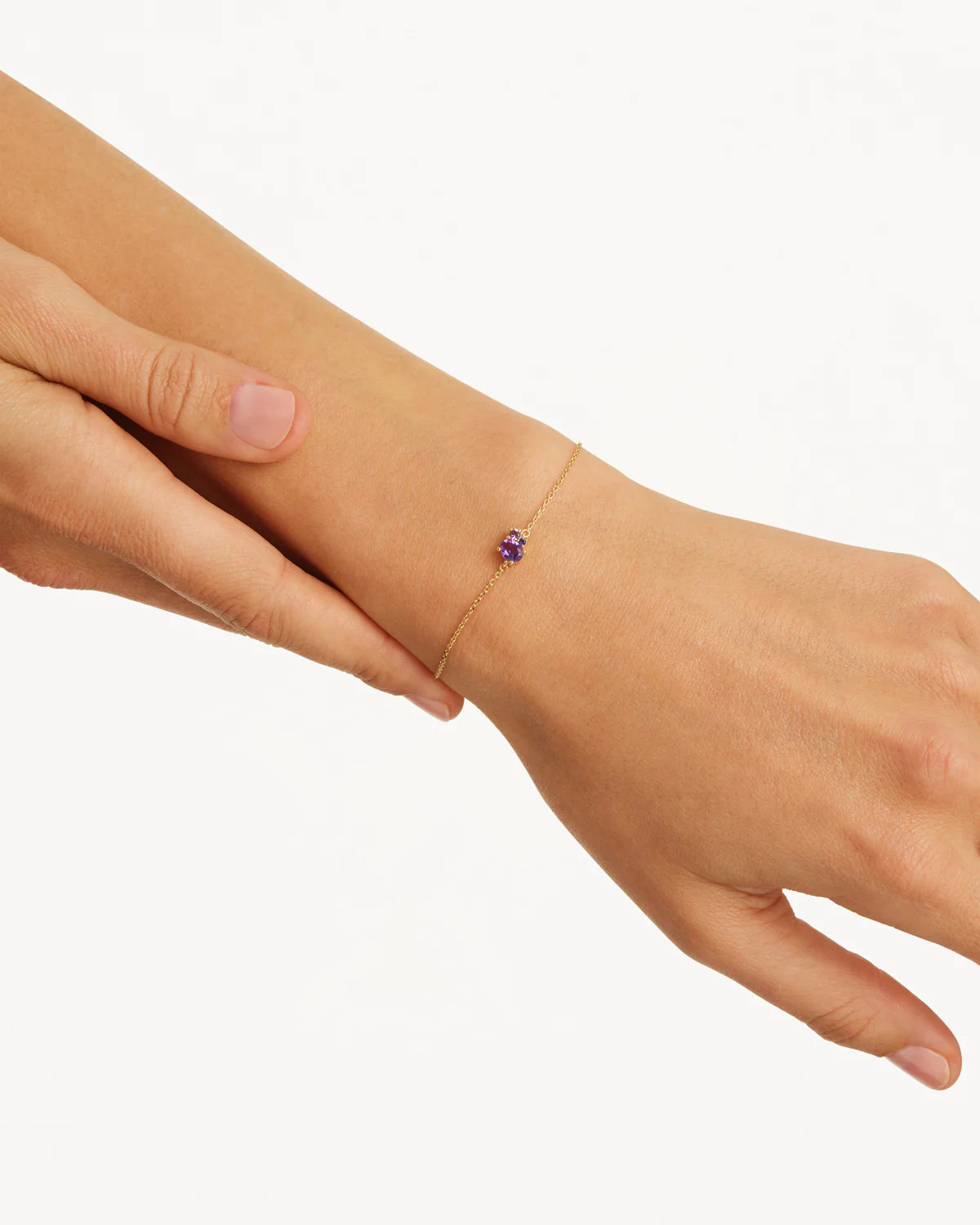18k Gold Vermeil Kindred Birthstone Bracelet - February