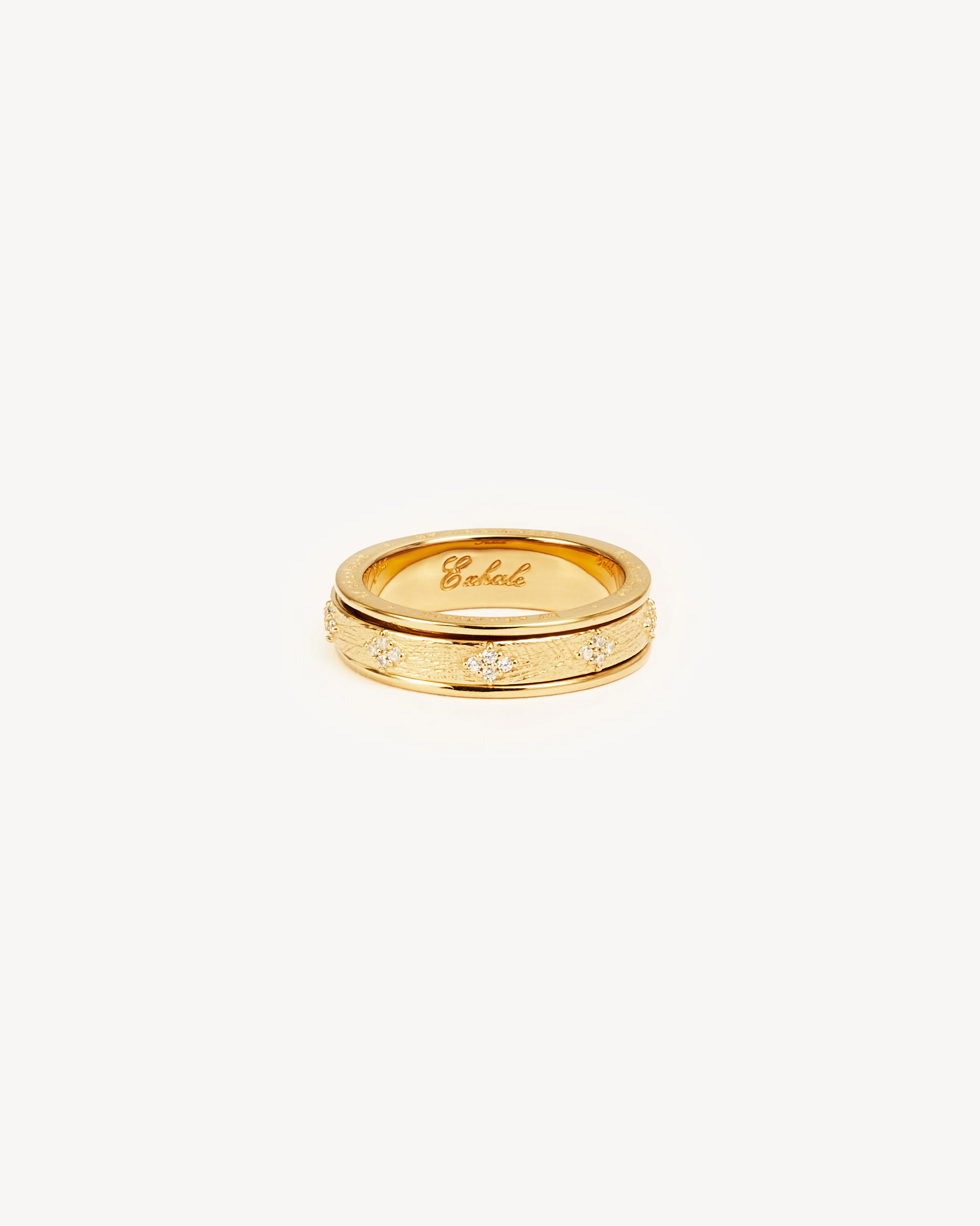18k Gold Vermeil Breathe Spinning Meditation Ring