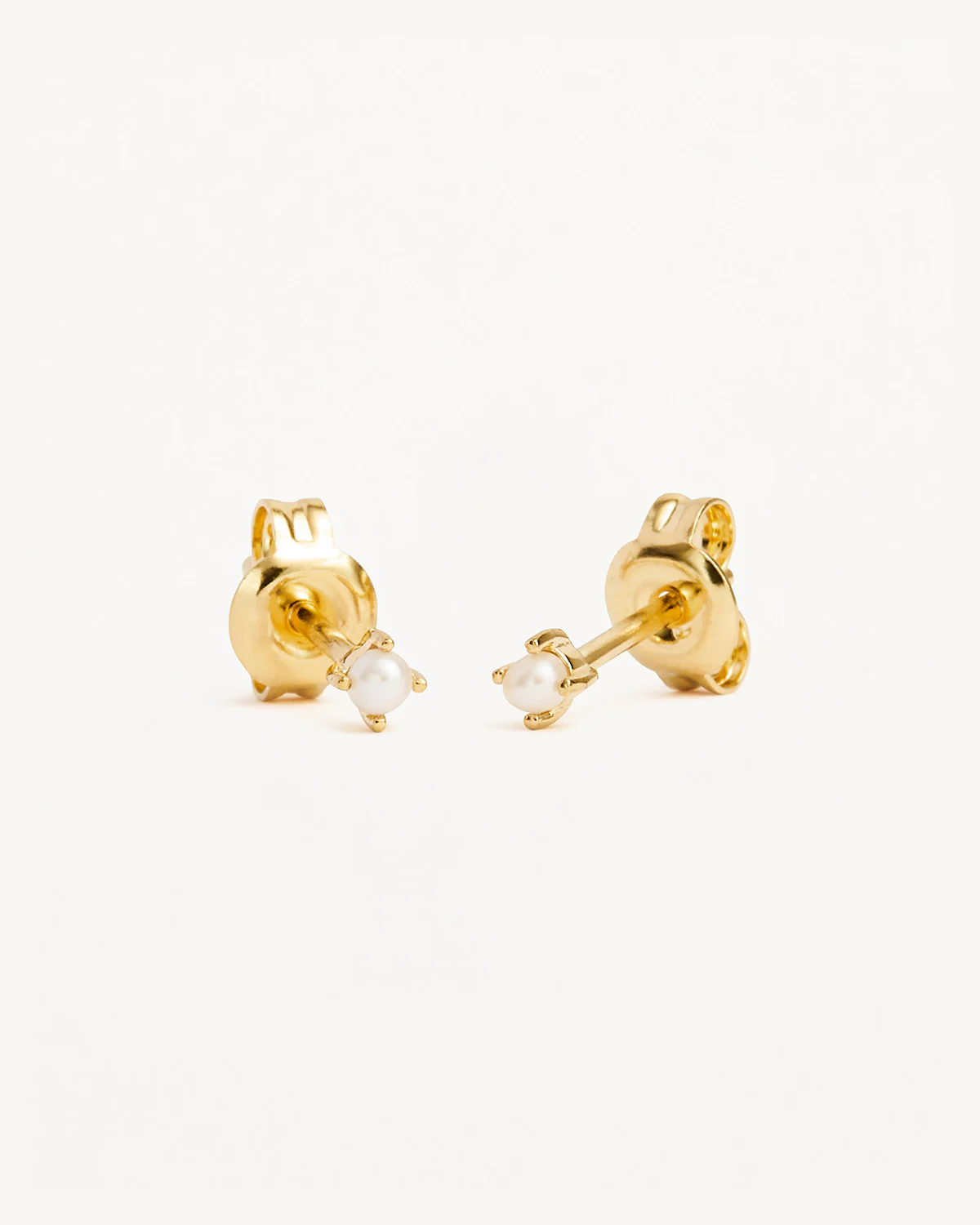 18k Gold Vermeil Moonlight Pearl Stud Earrings