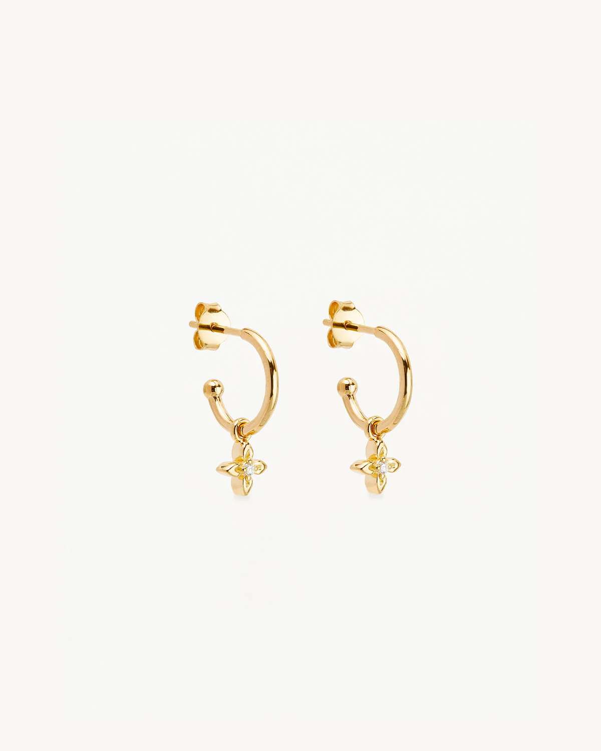 18k Gold Vermeil Live in Light Hoop Earrings