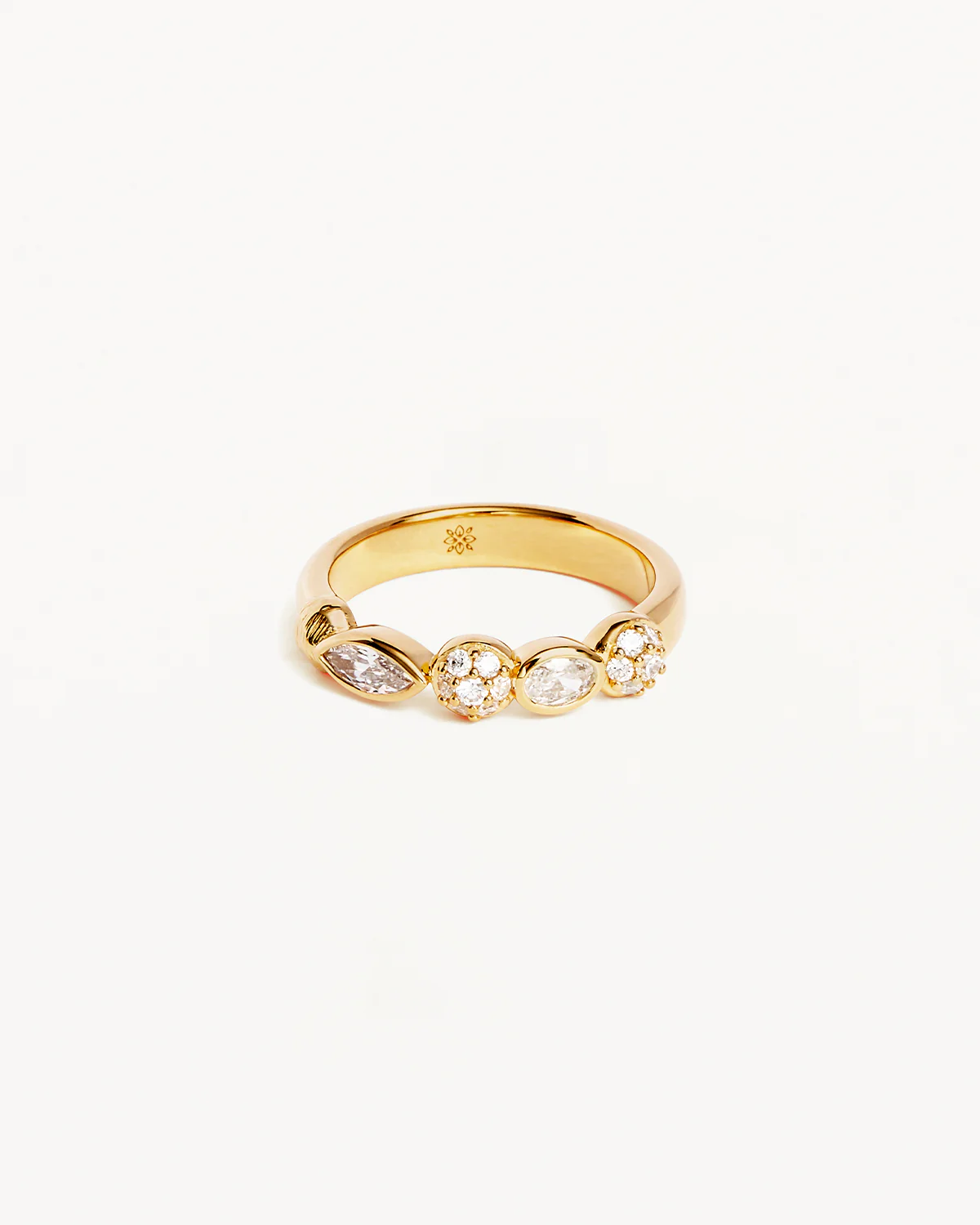 18k Gold Vermeil Protection of Eye Crystal Ring